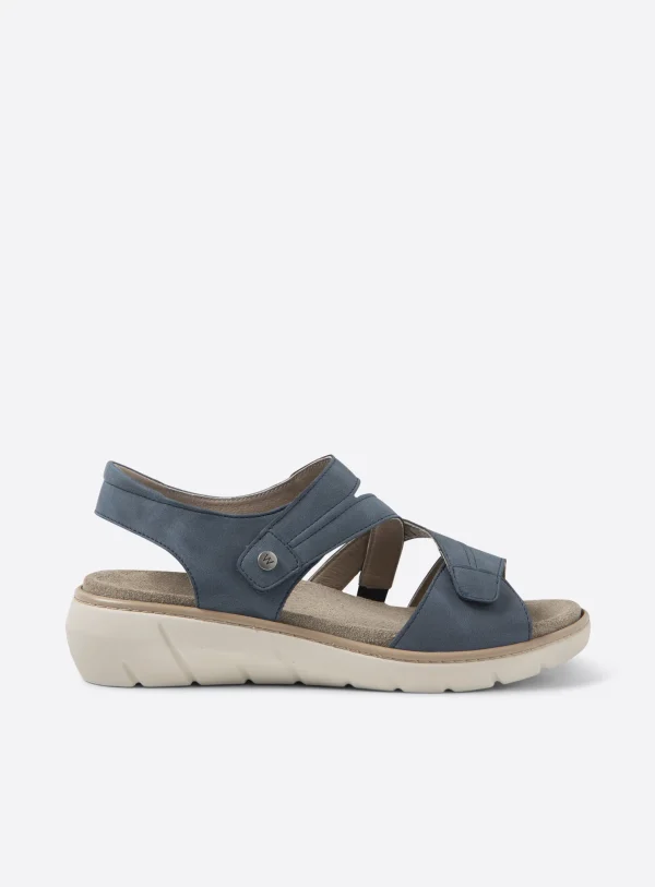 Wolky Ikaria - denimblauw vegan biocare Sandalen voor dames