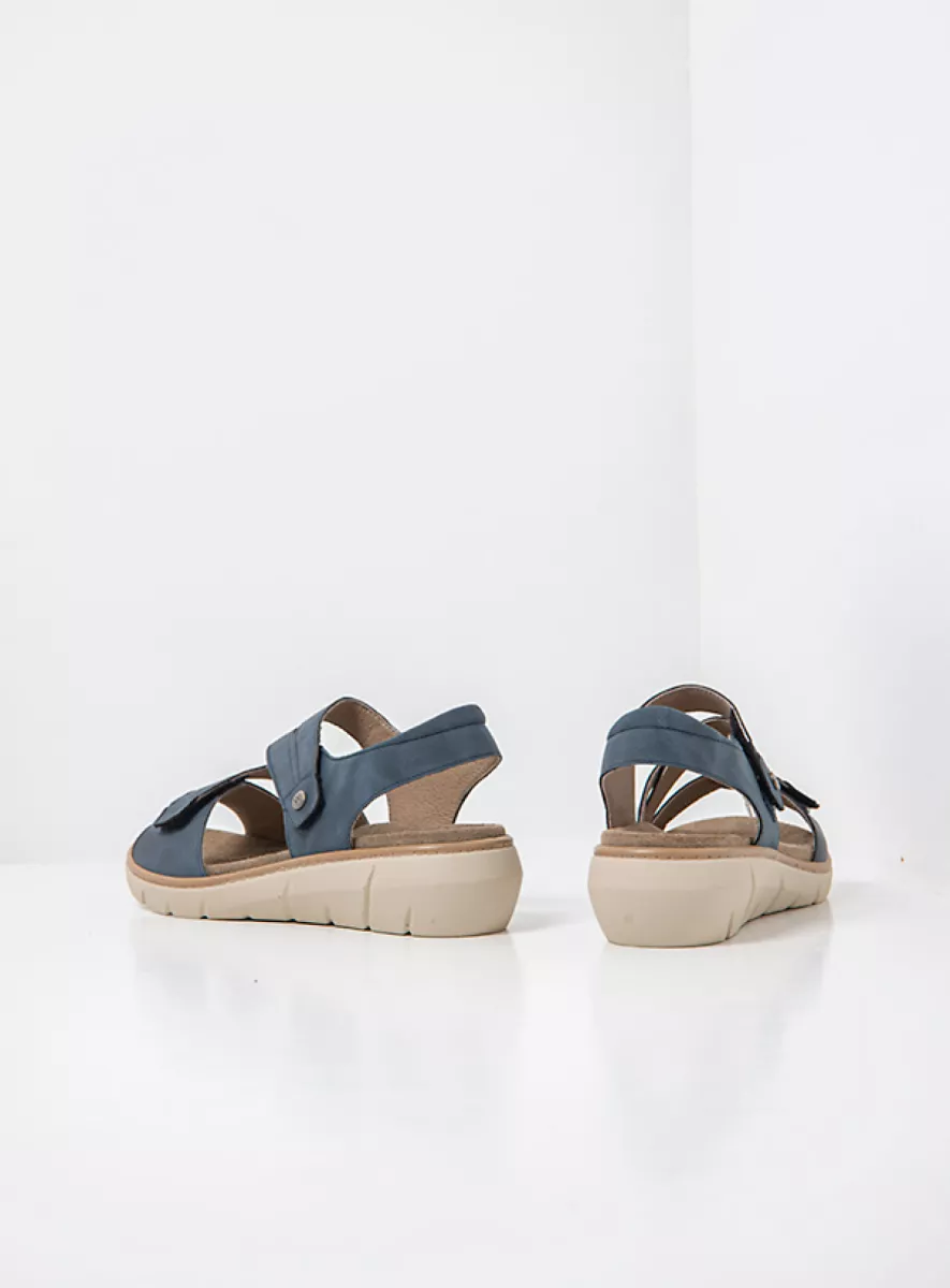 Wolky Sandalen 04106 Ikaria 05820 denimblauw vegan biocare