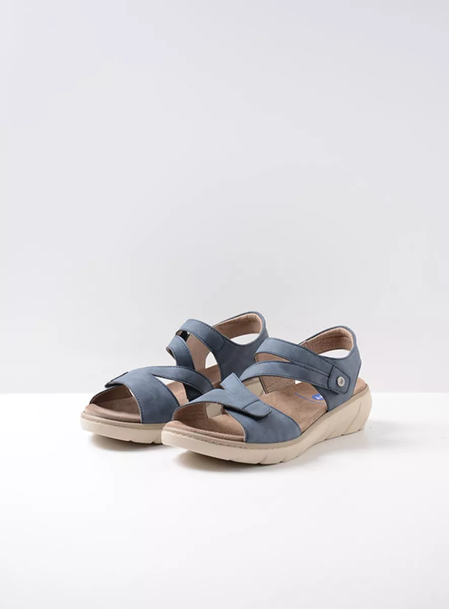 Wolky Sandalen 04106 Ikaria 05820 denimblauw vegan biocare