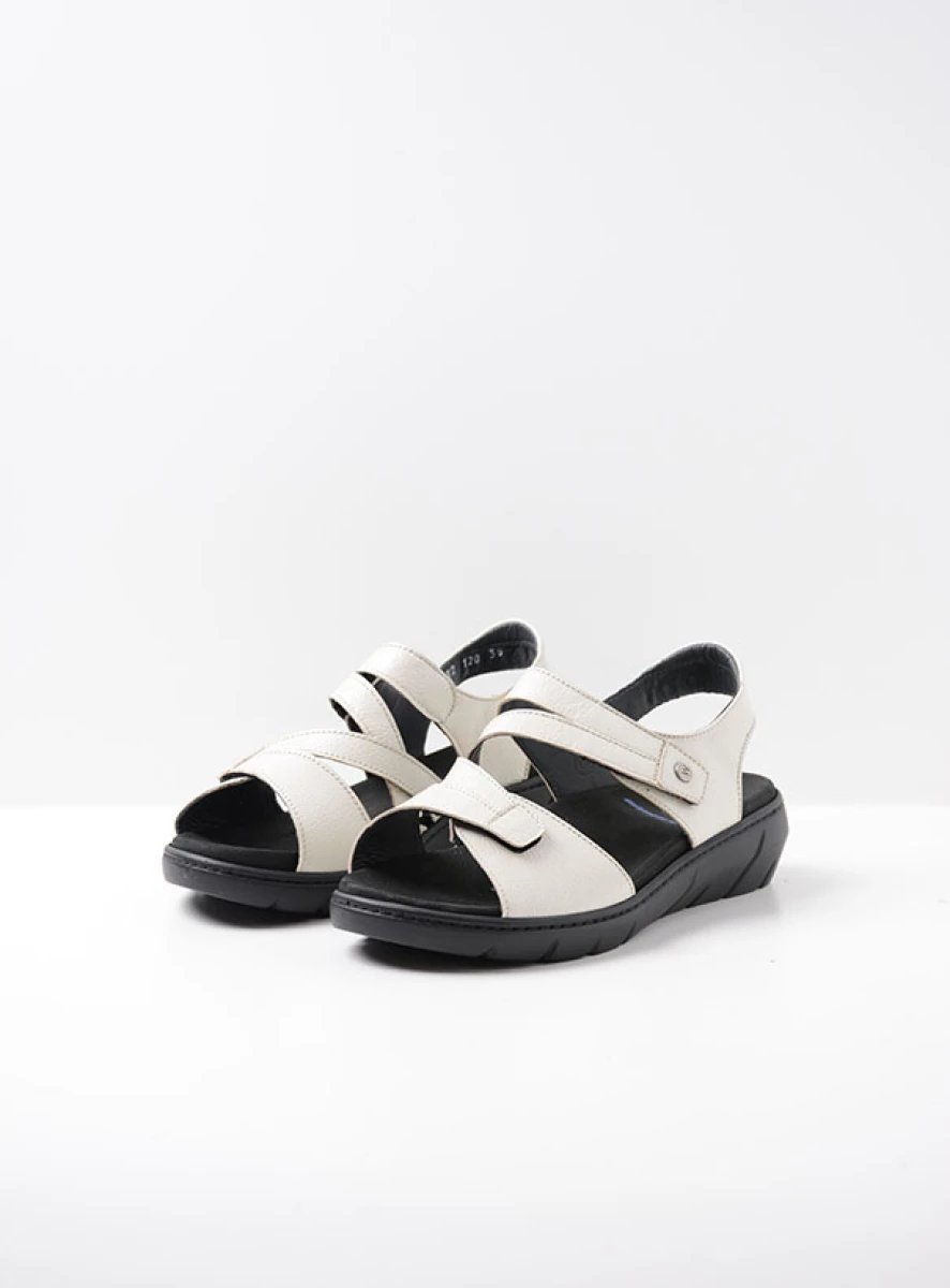 wolky sandalen 04106 ikaria 32120 gebroken wit leer front