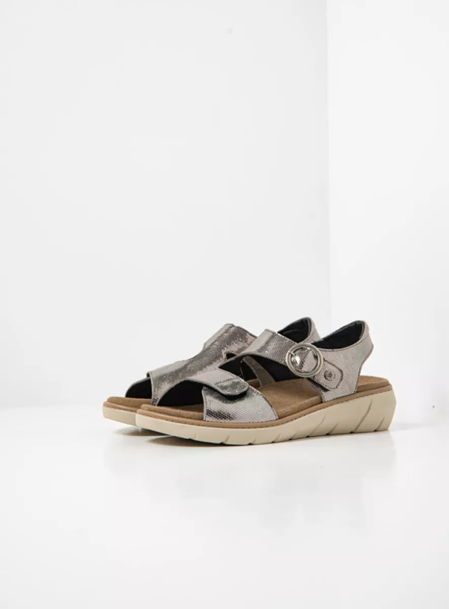 Wolky Nieuw 04108 Leros 39280 grijs metallic leer