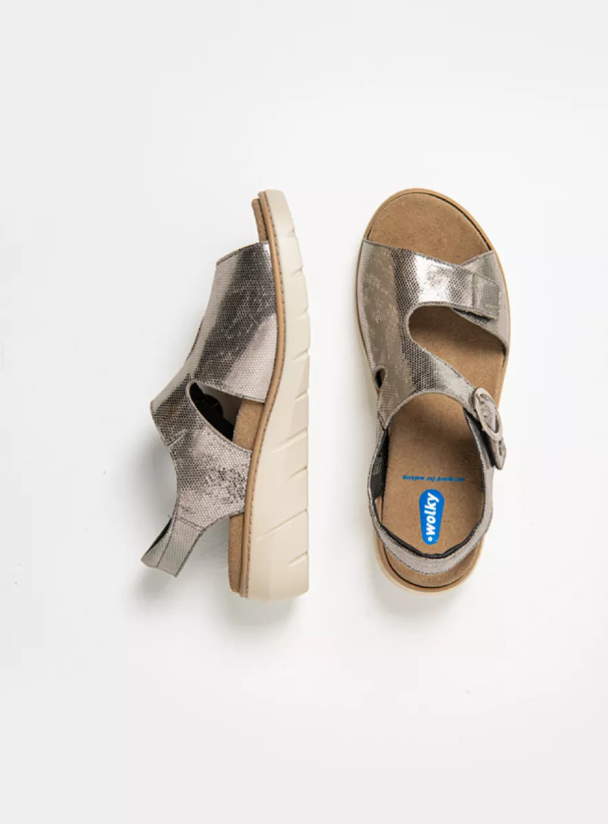 Wolky Nieuw 04108 Leros 39280 grijs metallic leer