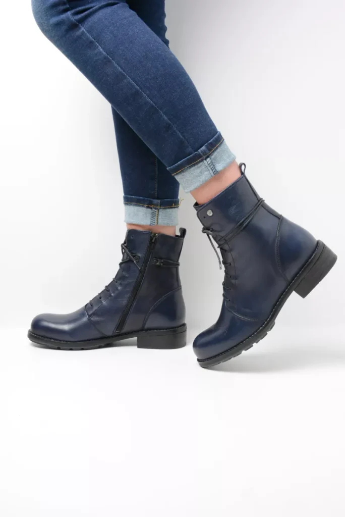Wolky Enkellaarsjes en boots 04444 Murray XW 20800 blauw leer