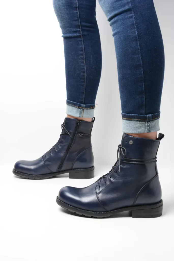 Wolky Enkellaarsjes en boots 04444 Murray XW 20800 blauw leer