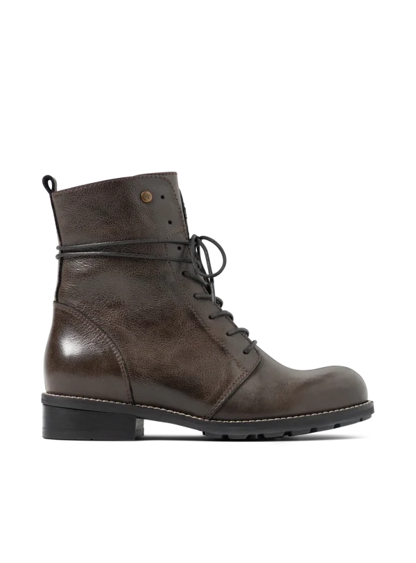 Wolky Murray+ - bruin leer Veterlaarzen voor dames