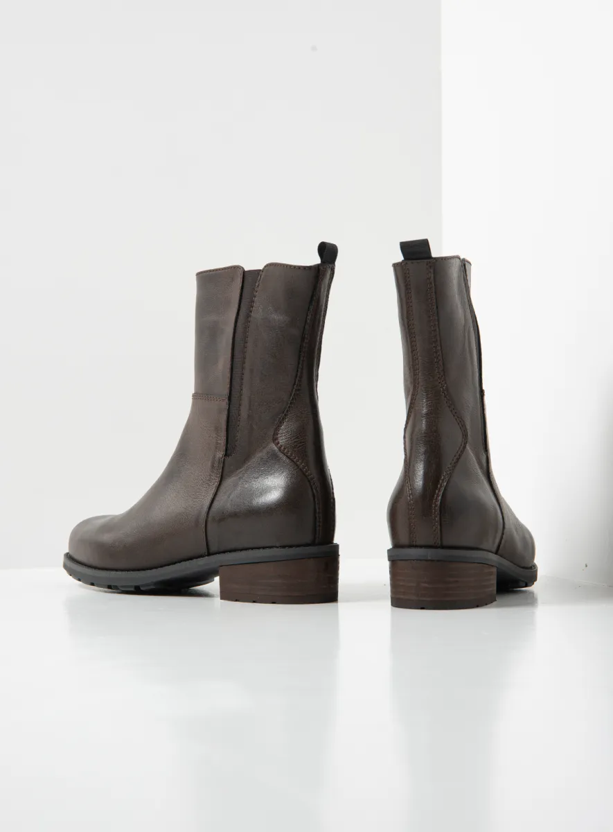 Wolky Laarzen 04450 Neola 38300 bruin leer