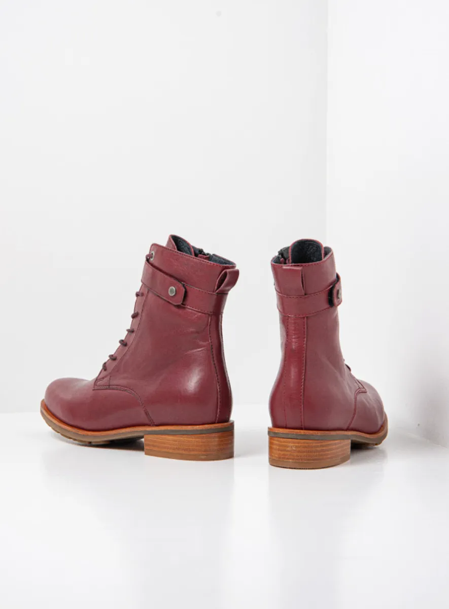 Wolky Biker boots 04485 Sutton 20551 bordeauxrood leer