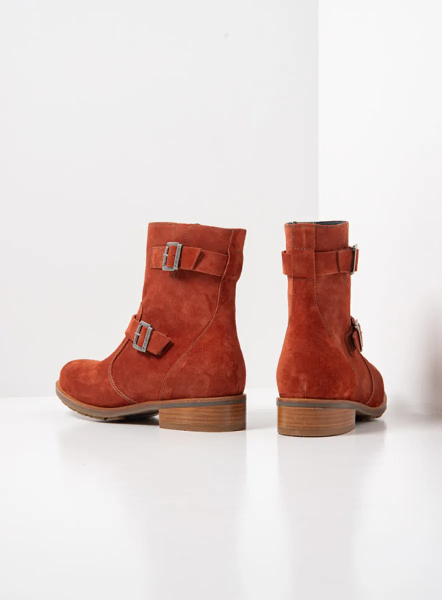 Wolky Devon - terra geolied suede Enkellaarsjes voor dames