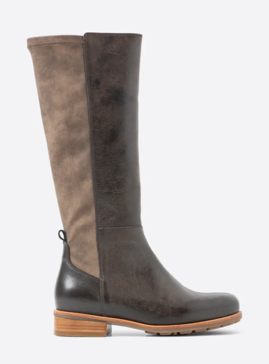 Wolky Laarzen 04487 Hampton 20300 bruin stretch combi leer
