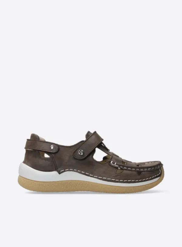 Wolky Esperanza - cederbruin leer Bandschoenen voor dames