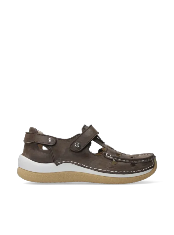 Wolky Esperanza - cederbruin leer Bandschoenen voor dames