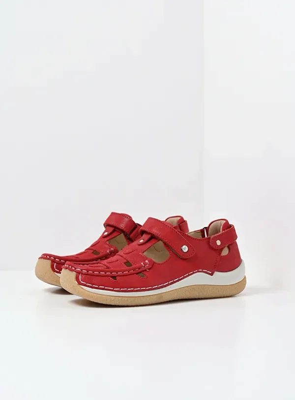 Wolky Esperanza - rood effectleer Bandschoenen voor dames