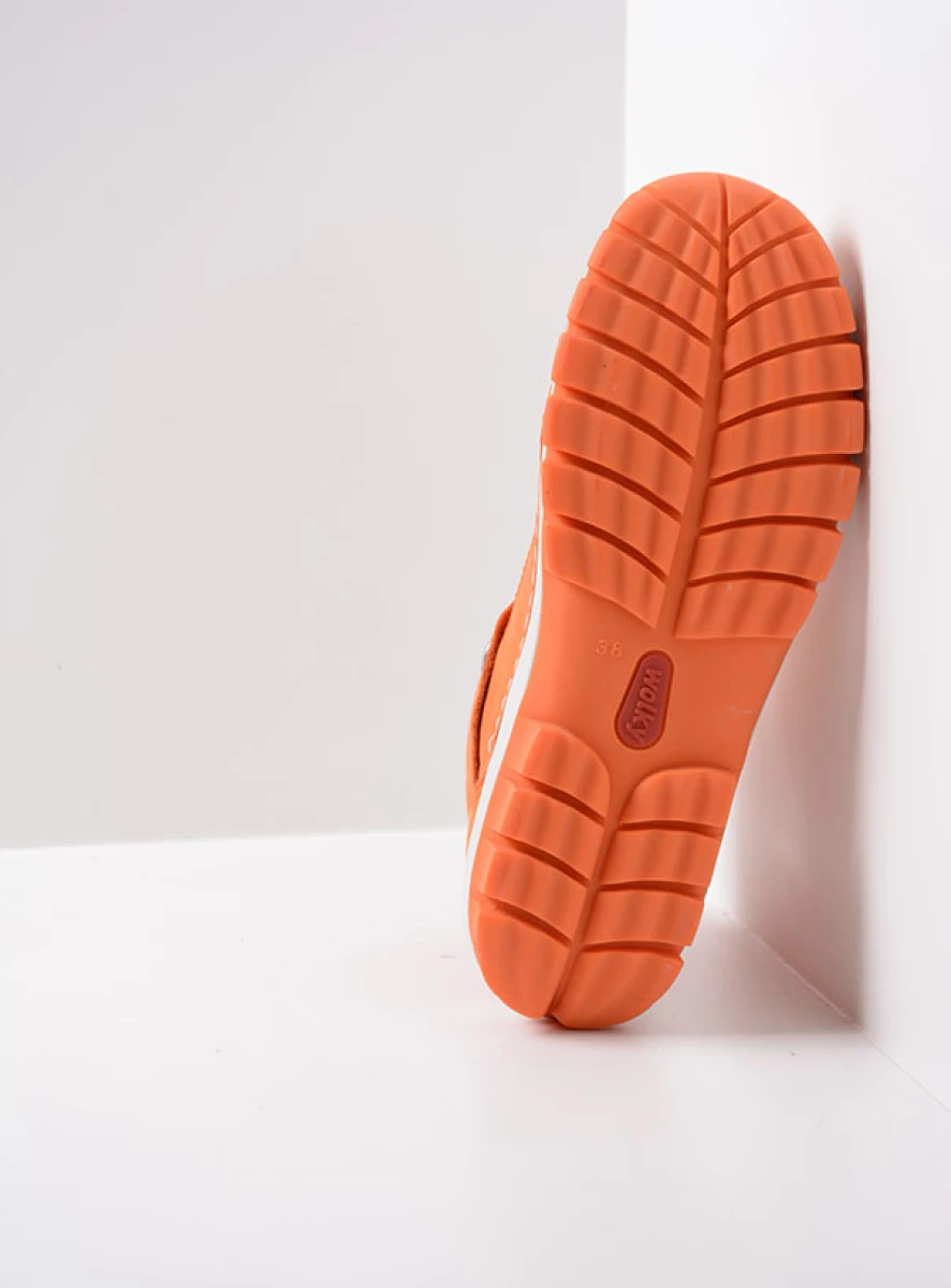 wolky hoge veterschoenen 04700 jump summer 10557 oranje nubuck sole