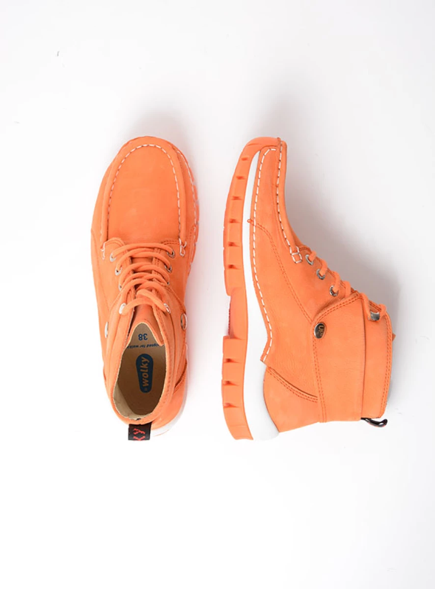 wolky hoge veterschoenen 04700 jump summer 10557 oranje nubuck top