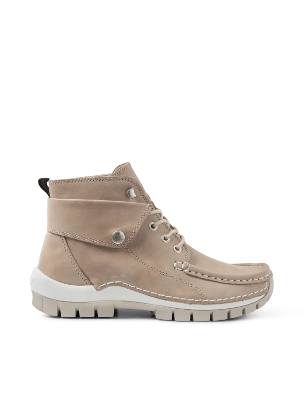 Wolky Jump Summer - safari effectleer Hoge veterschoenen voor dames