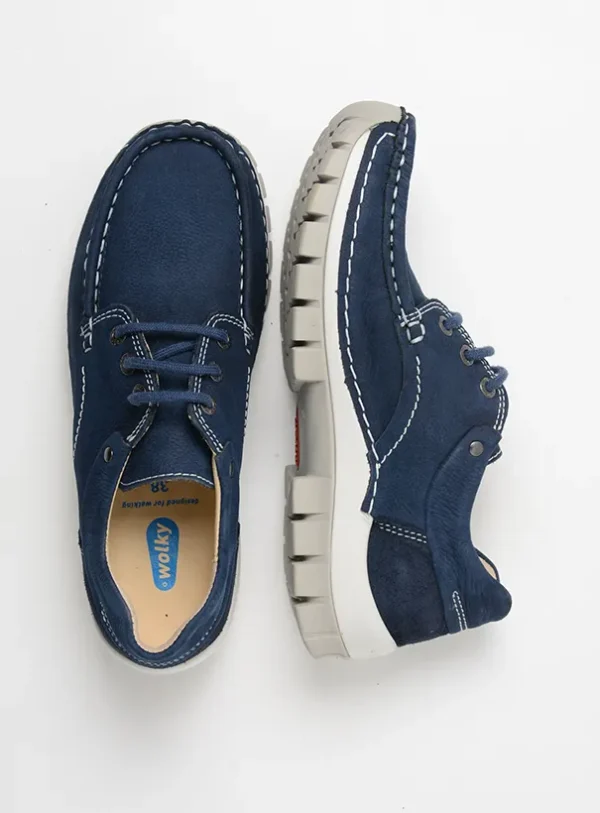 Wolky Fly Summer - denim nubuck Veterschoenen voor dames