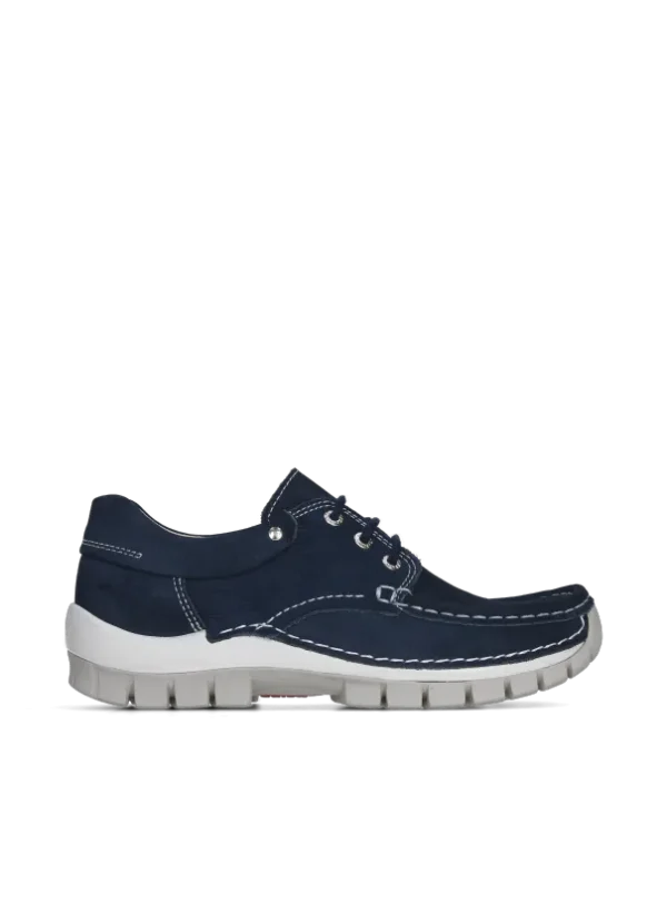 Wolky Fly Summer - denim nubuck Veterschoenen voor dames