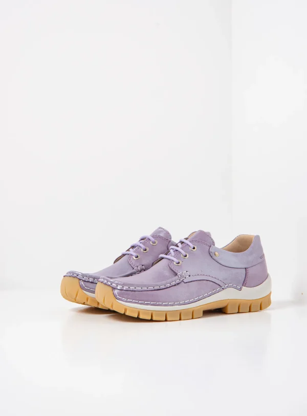 Wolky Fly Summer - lavendel glansleer Veterschoenen voor dames