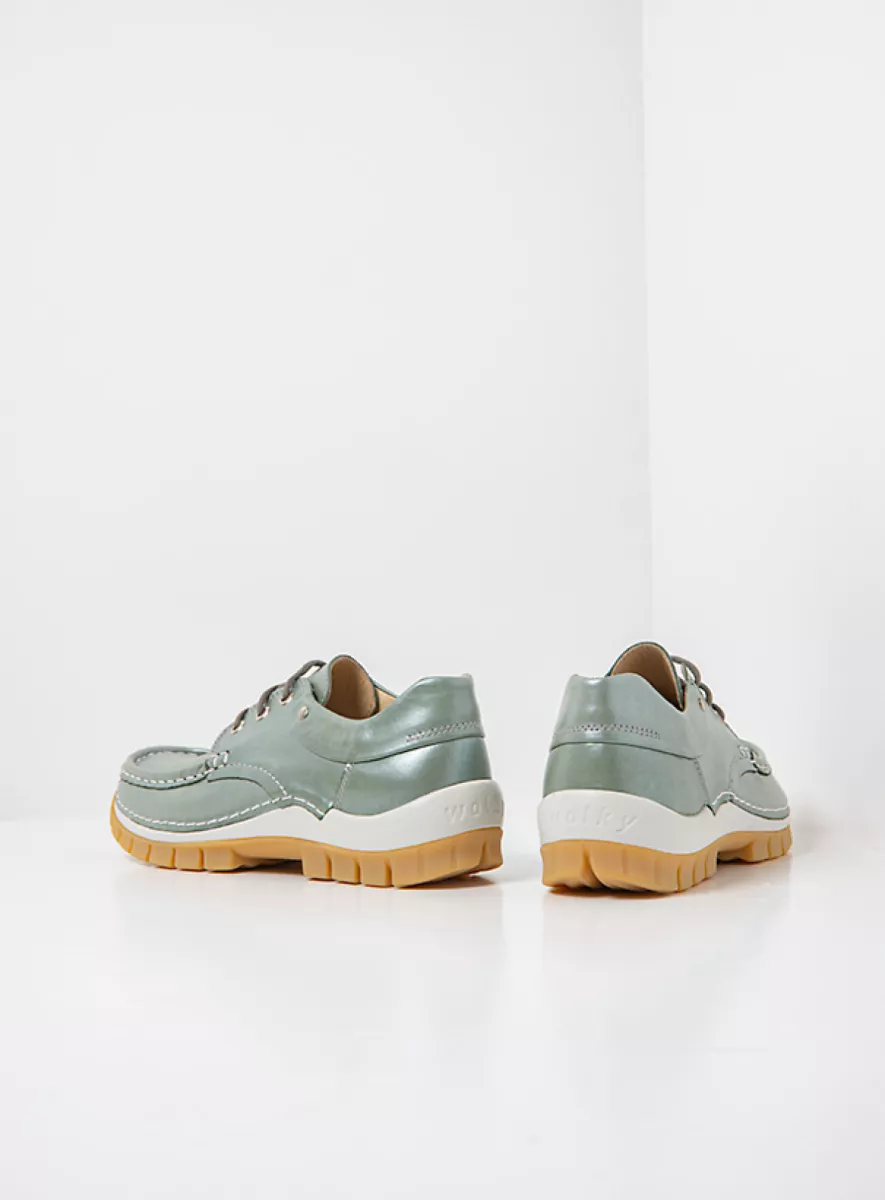 Wolky Veterschoenen 04701 Fly Summer 61701 saliegroen glansleer
