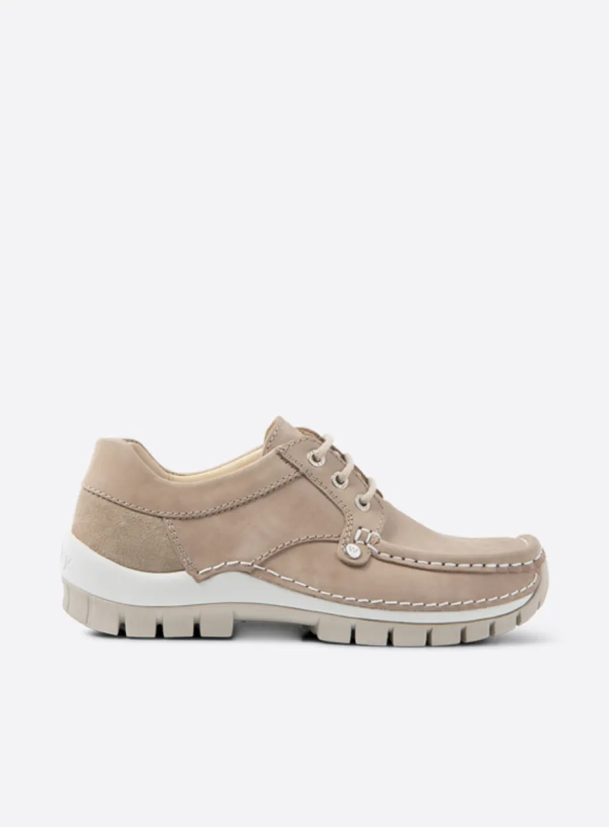 Wolky Seamy Fly Summer - safari effectleer Veterschoenen voor dames