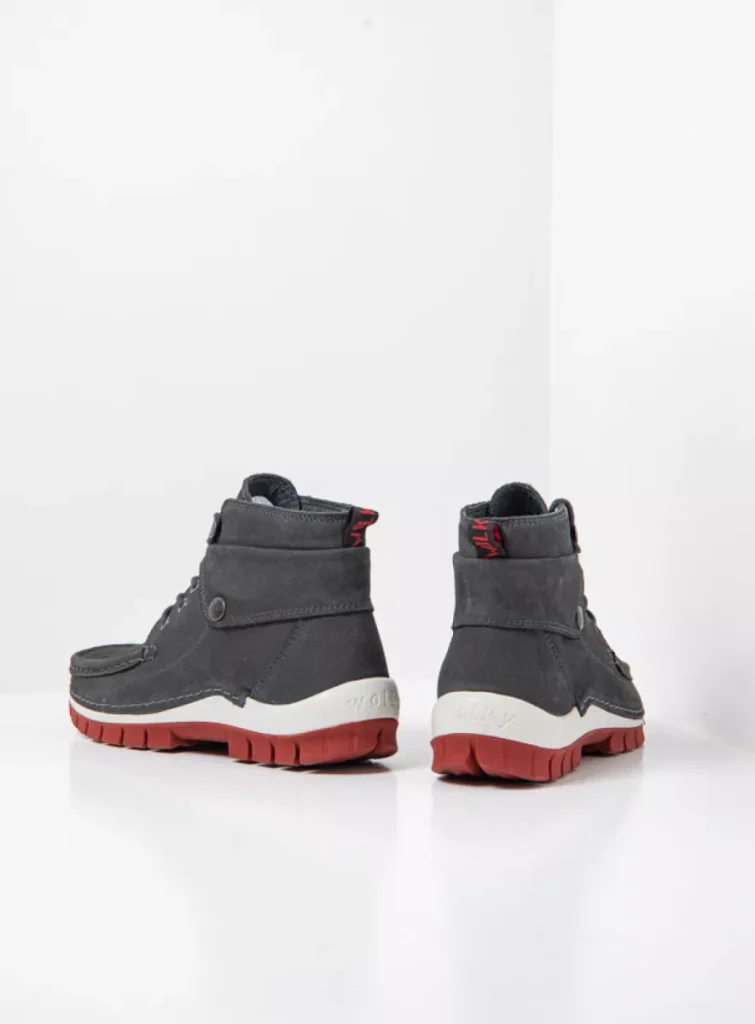 Wolky Hoge veterschoenen 04725 Jump 11210 antraciet nubuck
