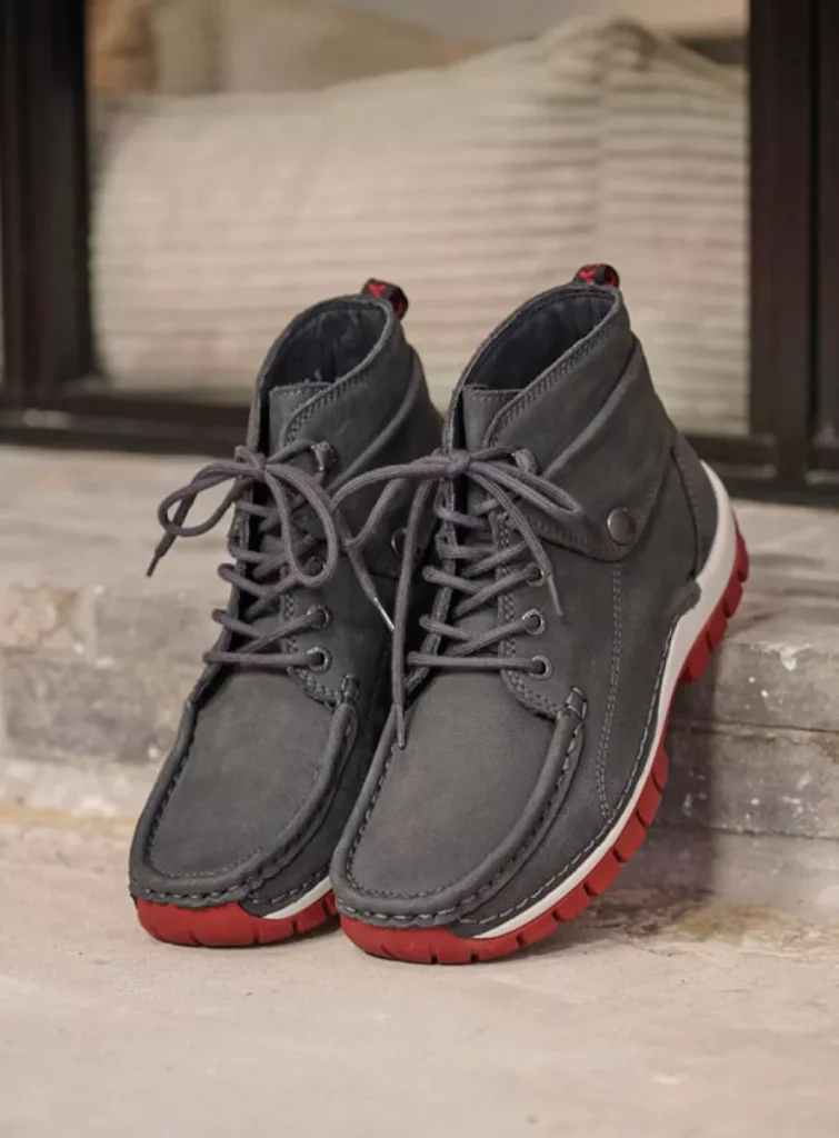 Wolky Hoge veterschoenen 04725 Jump 11210 antraciet nubuck