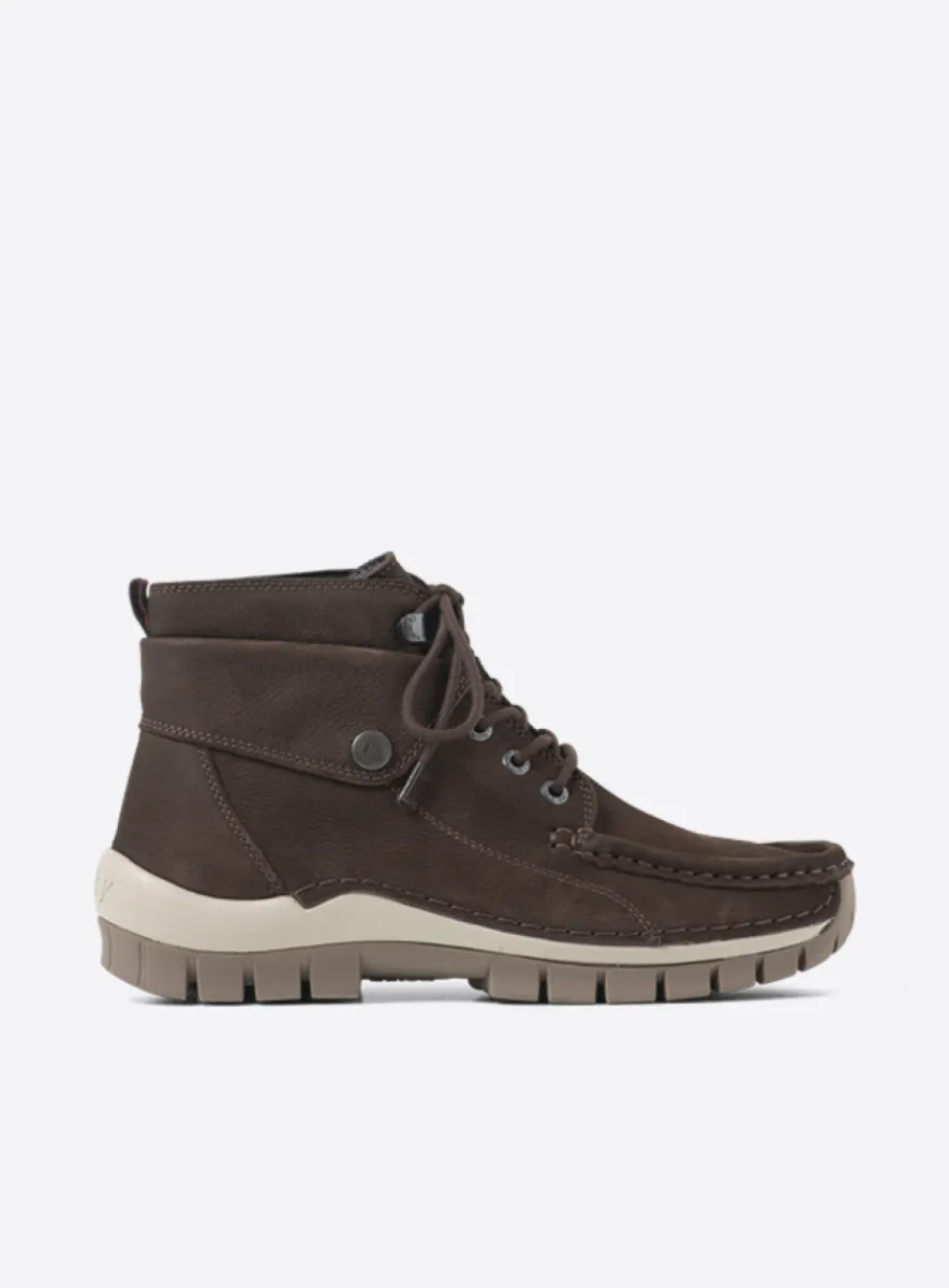 Wolky Jump - bruin nubuck Comfort schoenen voor dames