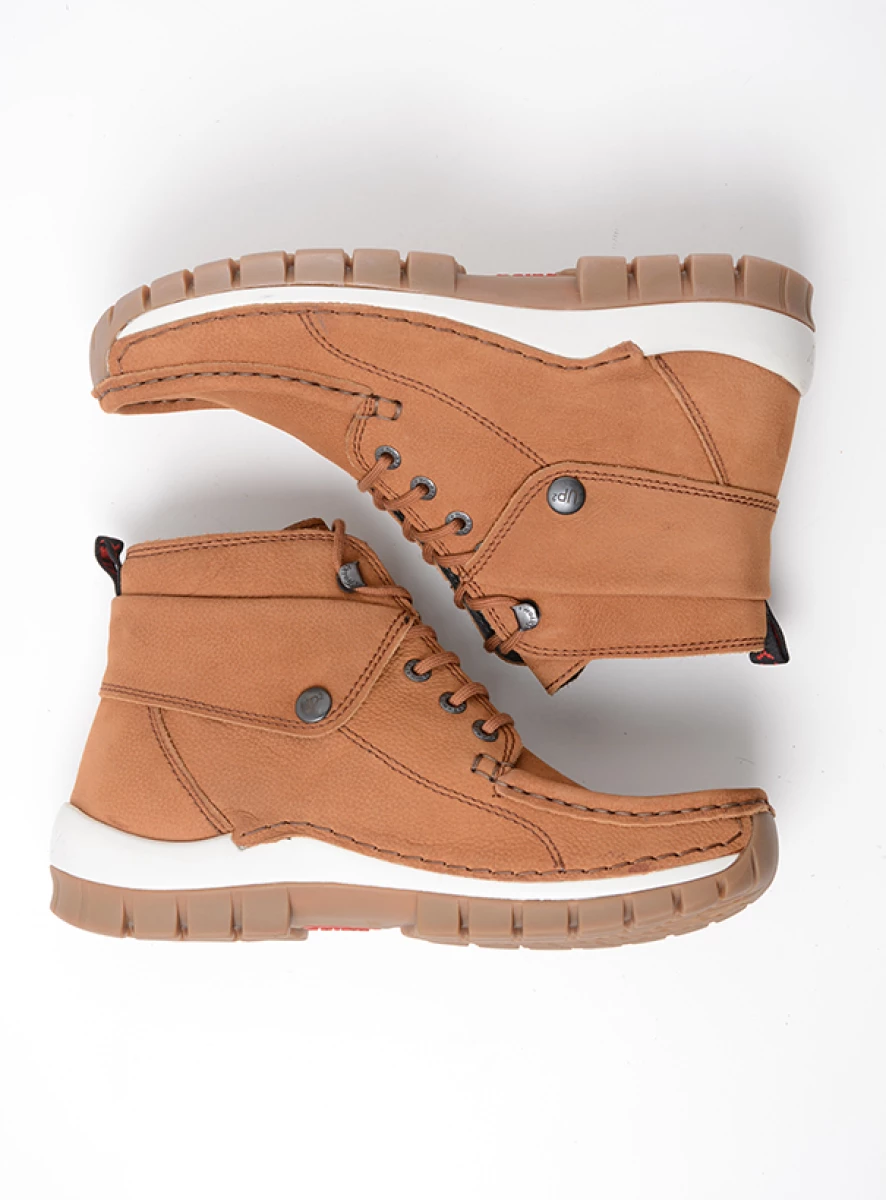 wolky hoge veterschoenen 04725 jump 11430 cognac nubuck top