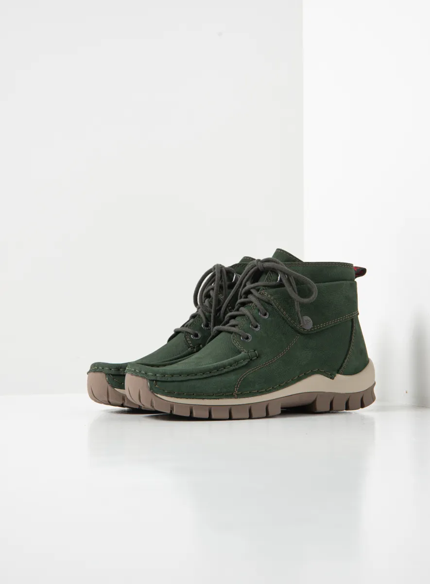 Wolky Jump - groen nubuck Comfort schoenen voor dames