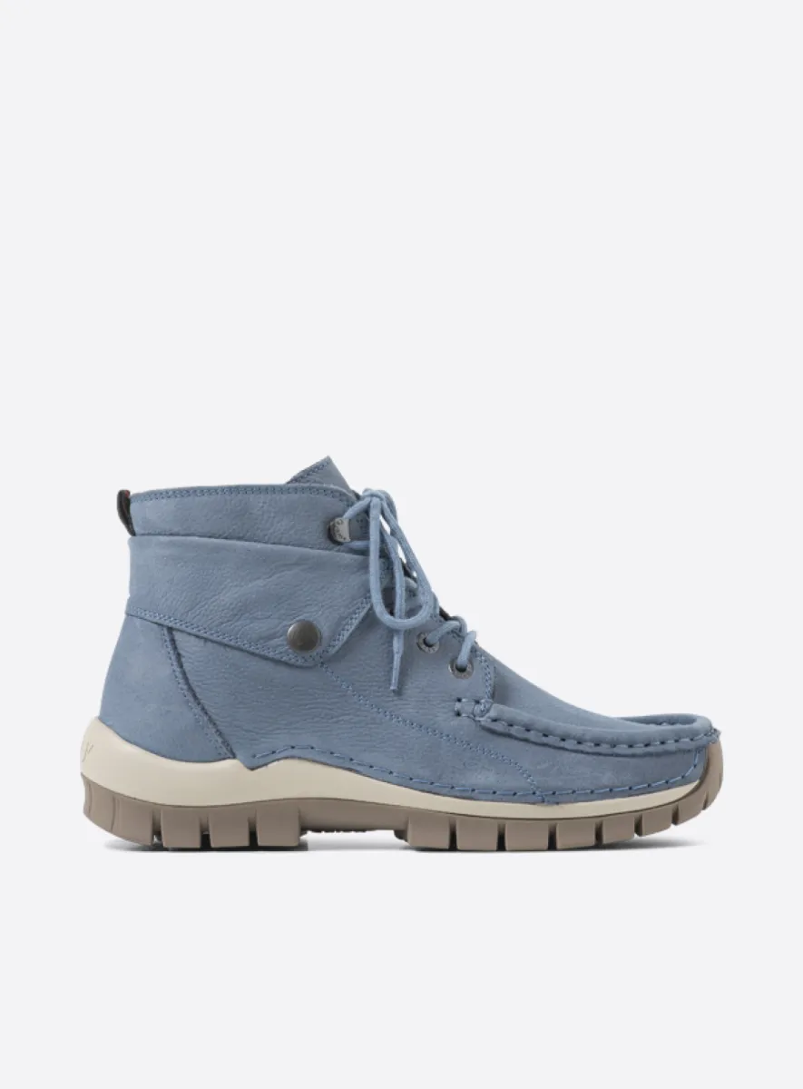 Wolky Jump - jeansblauw nubuck Comfort schoenen voor dames