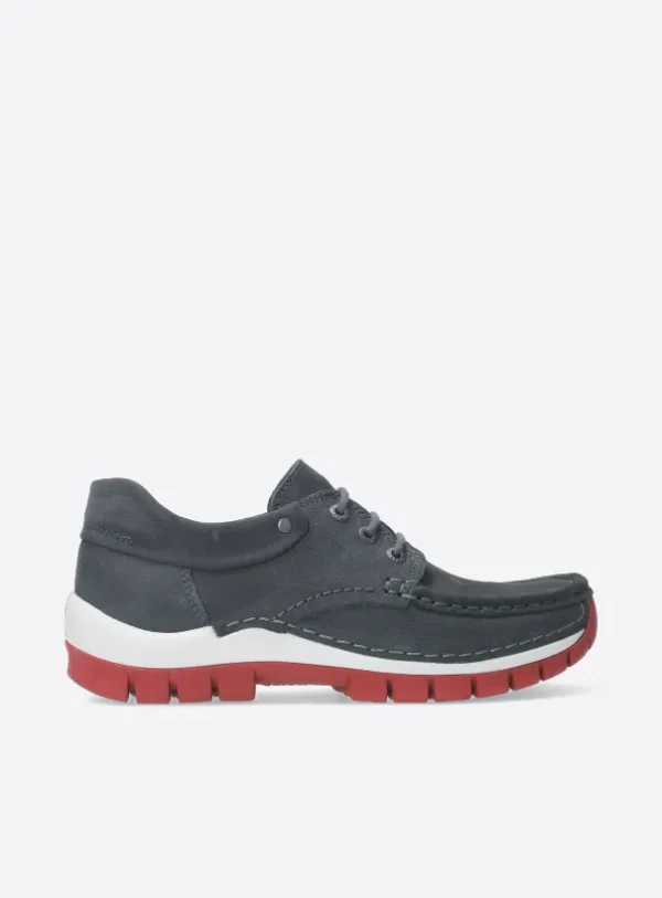 Wolky Fly - antraciet nubuck Veterschoenen voor dames