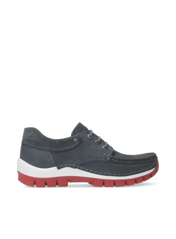 Wolky Fly - antraciet nubuck Veterschoenen voor dames