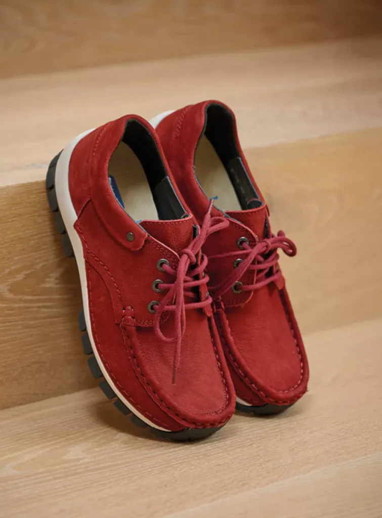Wolky Veterschoenen 04726 Fly 11553 kersenrood nubuck