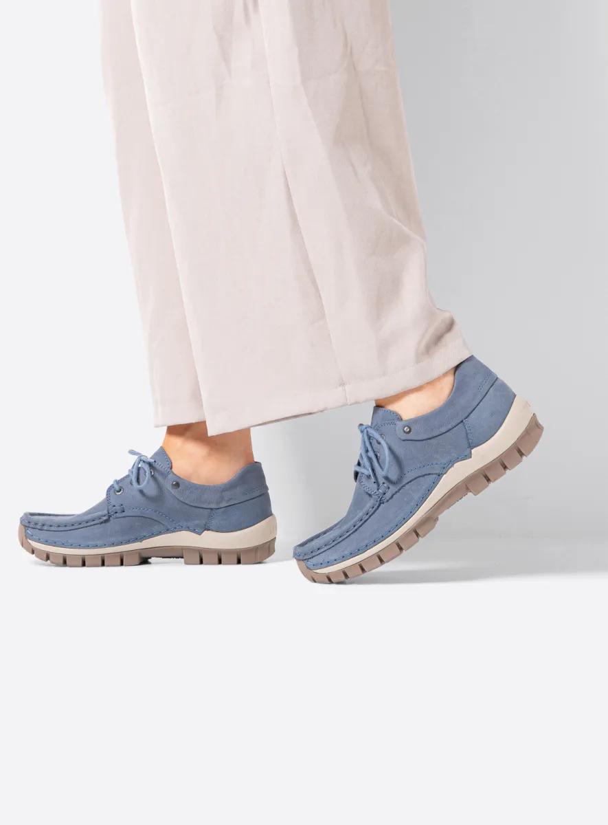 Wolky Veterschoenen 04726 Fly 11840 jeansblauw nubuck