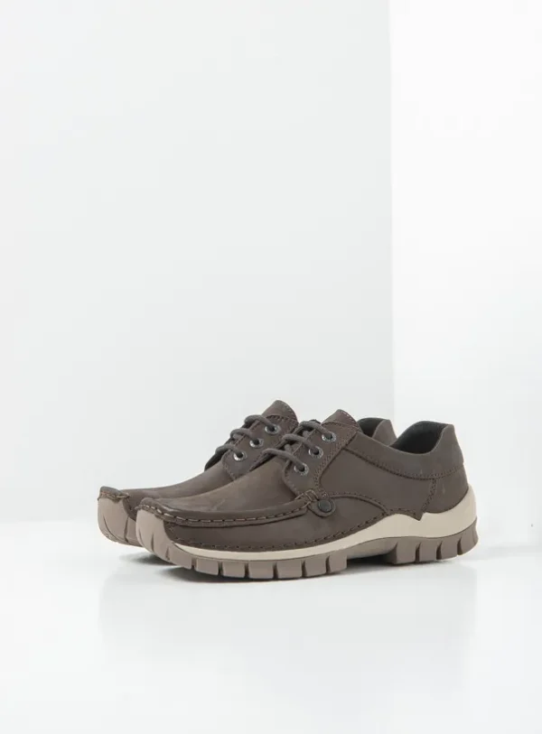 Wolky Seamy Fly - bruin effectleer Veterschoenen voor dames