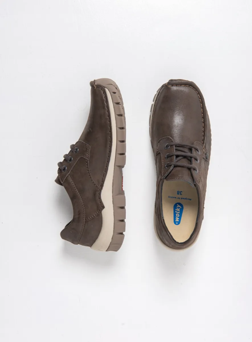 Wolky Mocassin-maakwijze 04734 Seamy Fly 36300 bruin effectleer