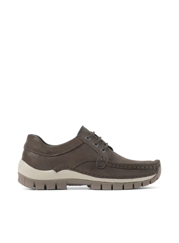 Wolky Seamy Fly - bruin effectleer Veterschoenen voor dames