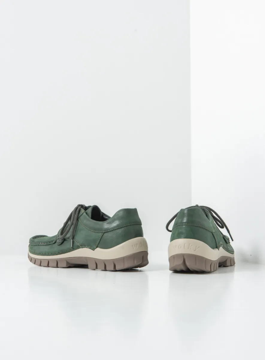 Wolky Mocassin-maakwijze 04734 Seamy Fly 36719 groen effectleer