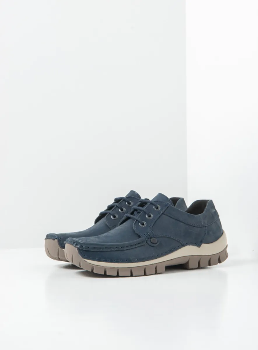 Wolky Seamy Fly - denimblauw effectleer Comfort schoenen voor dames