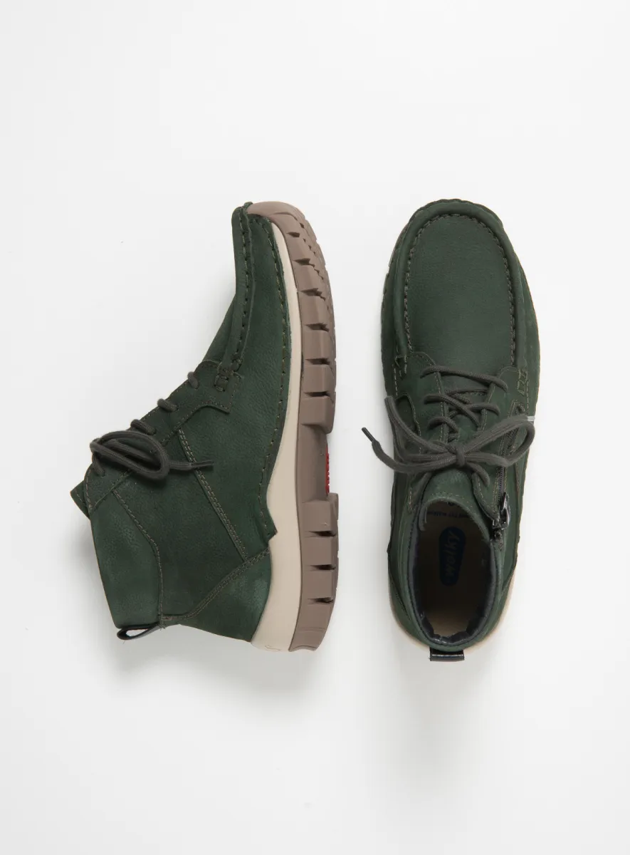 Wolky Boost - groen nubuck Comfort schoenen voor dames