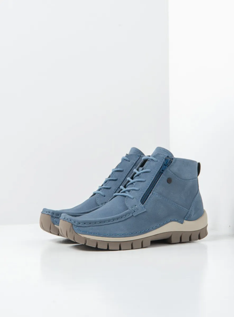 Wolky Boost - jeansblauw nubuck Comfort schoenen voor dames