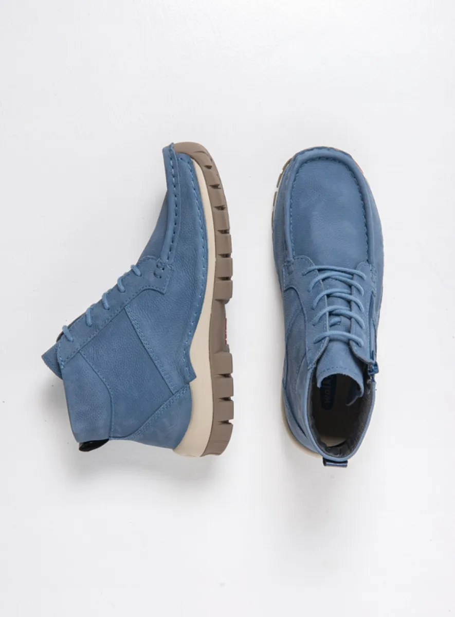 Wolky Mocassin-maakwijze 04740 Boost 11840 jeansblauw nubuck