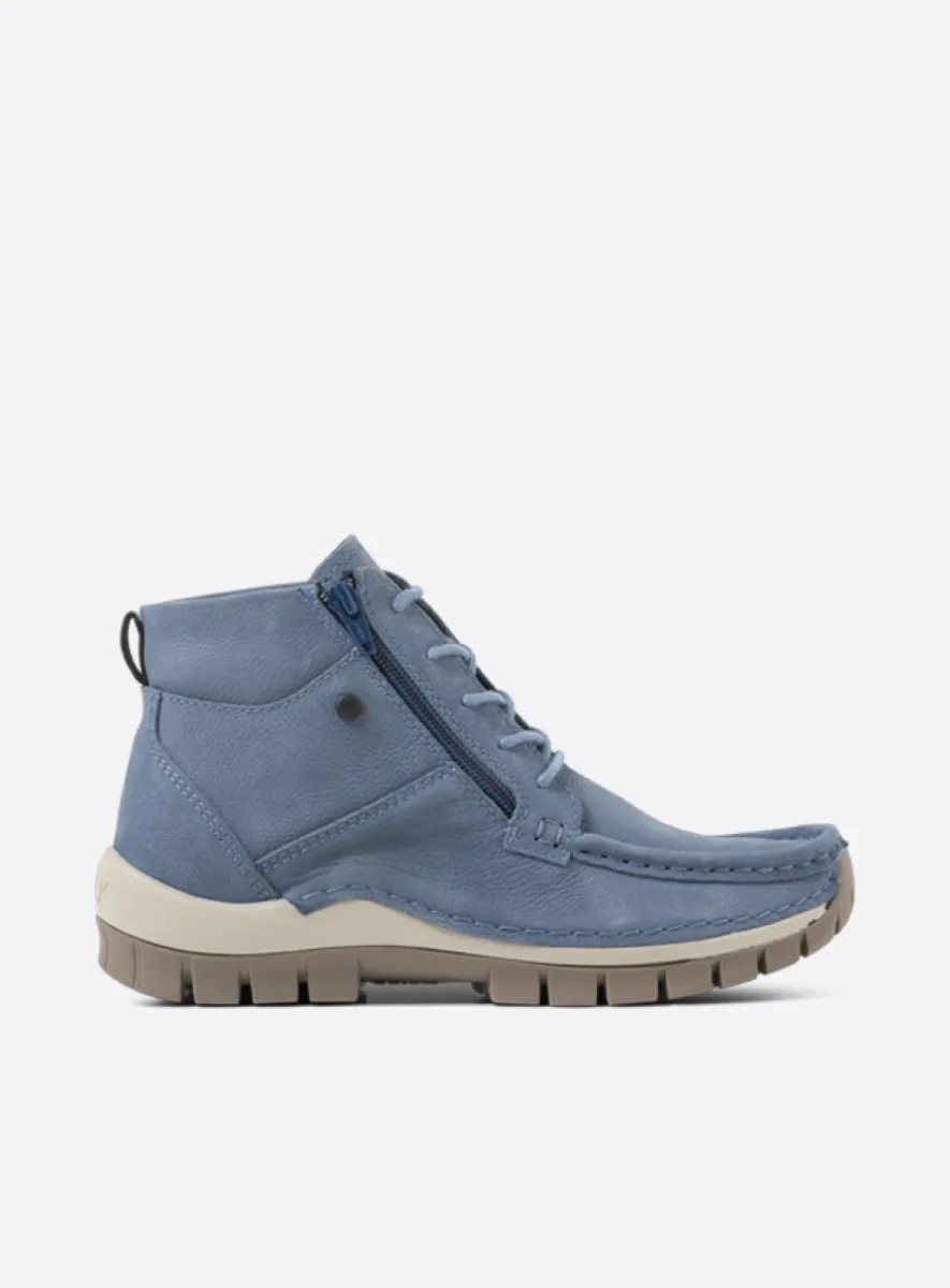 Wolky Boost - jeansblauw nubuck Comfort schoenen voor dames