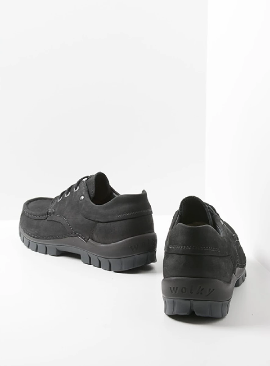 wolky comfortschoenen 04750 fly men 16000 zwart nubuck back