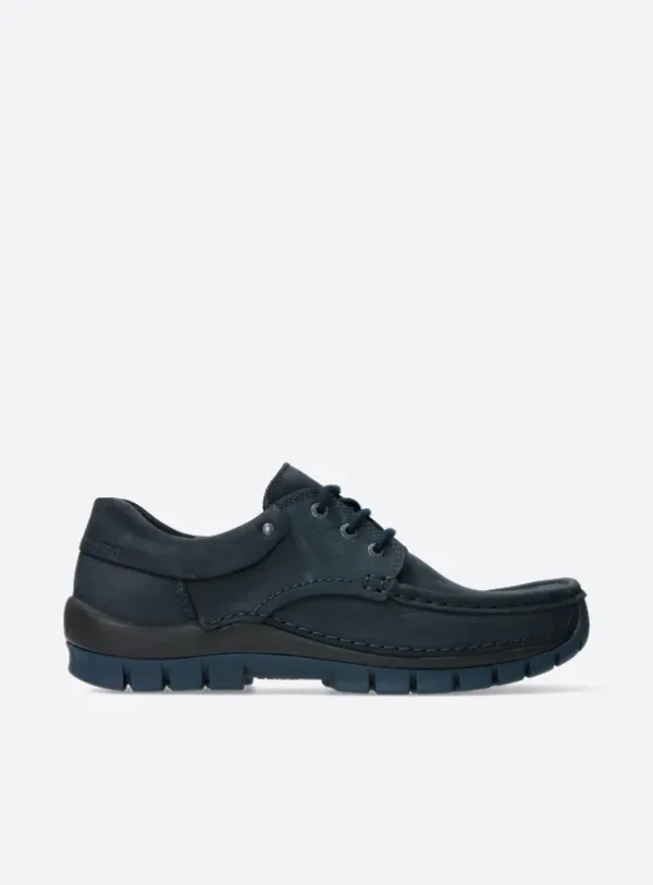 Wolky Fly Men - blauw nubuck Comfortschoenen heren voor heren