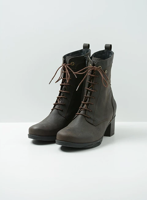 wolky biker boots 05050 sarah 10305 donkerbruin nubuck front