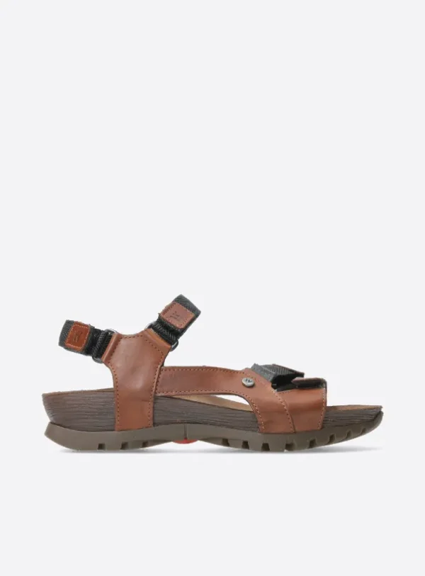 Wolky Cradle - cognac leer Sandalen voor dames