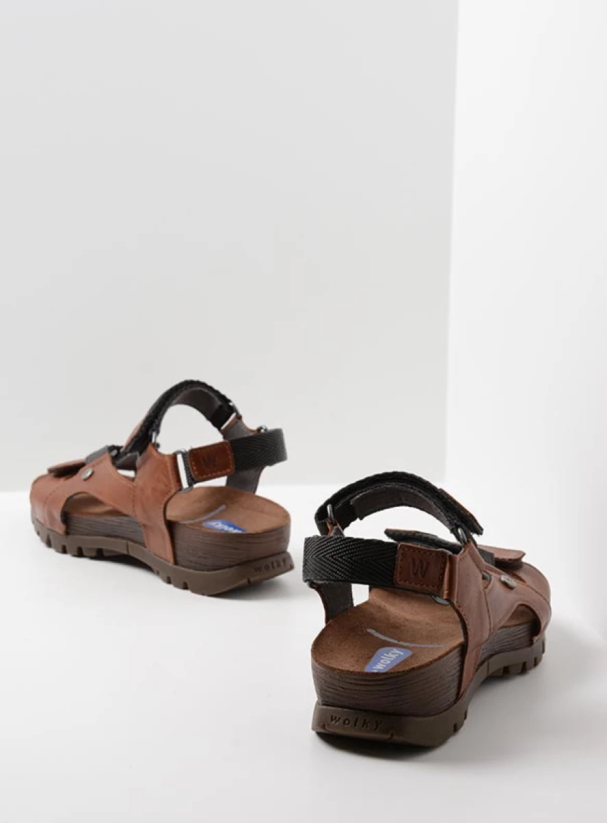 wolky sandalen 05450 cradle 30430 cognac leer back