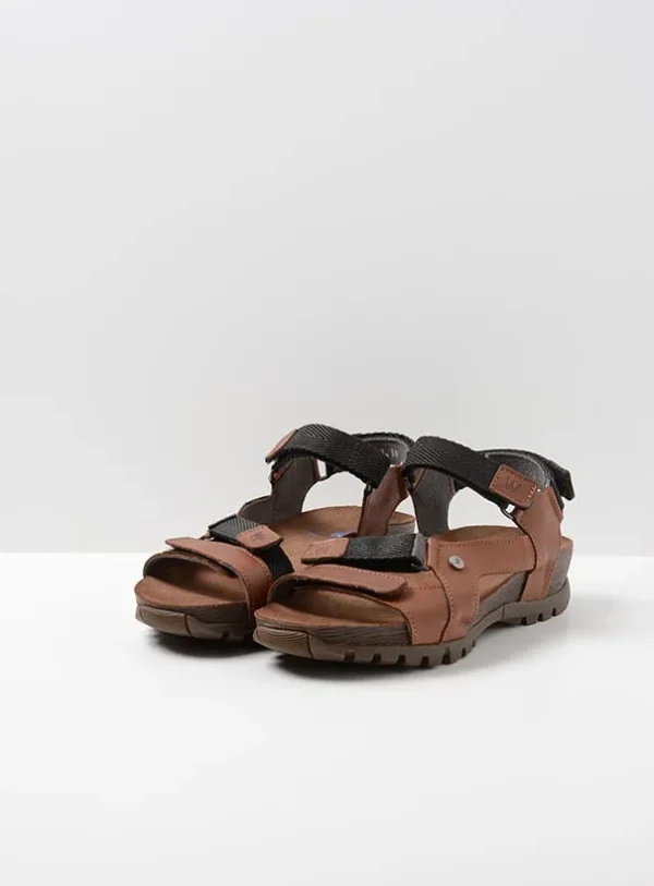 Wolky Cradle - cognac leer Sandalen voor dames
