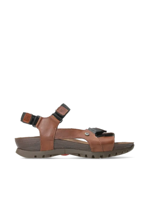 Wolky Cradle - cognac leer Sandalen voor dames
